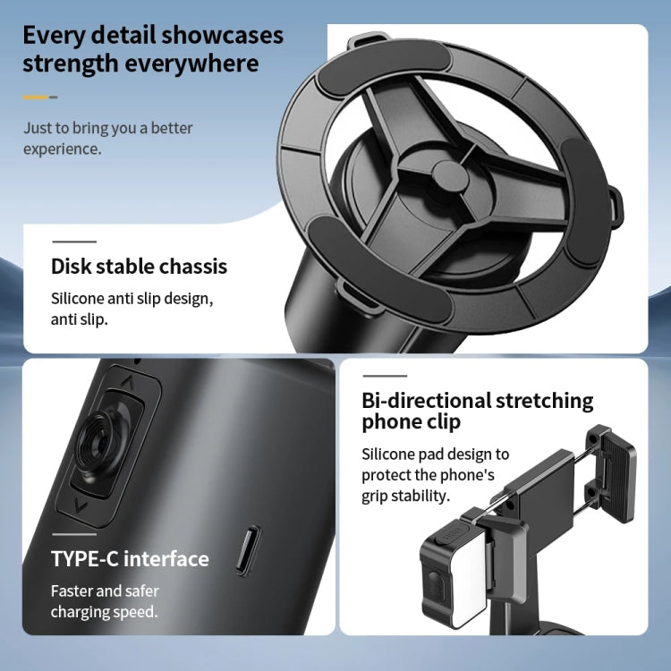 Pixel A200 Auto Tracking Gimbal Stabilizer 360 Degree Rotation Selfie Stick With Fill Light Set 2 - free shipping - PMC TechLife - Order now!