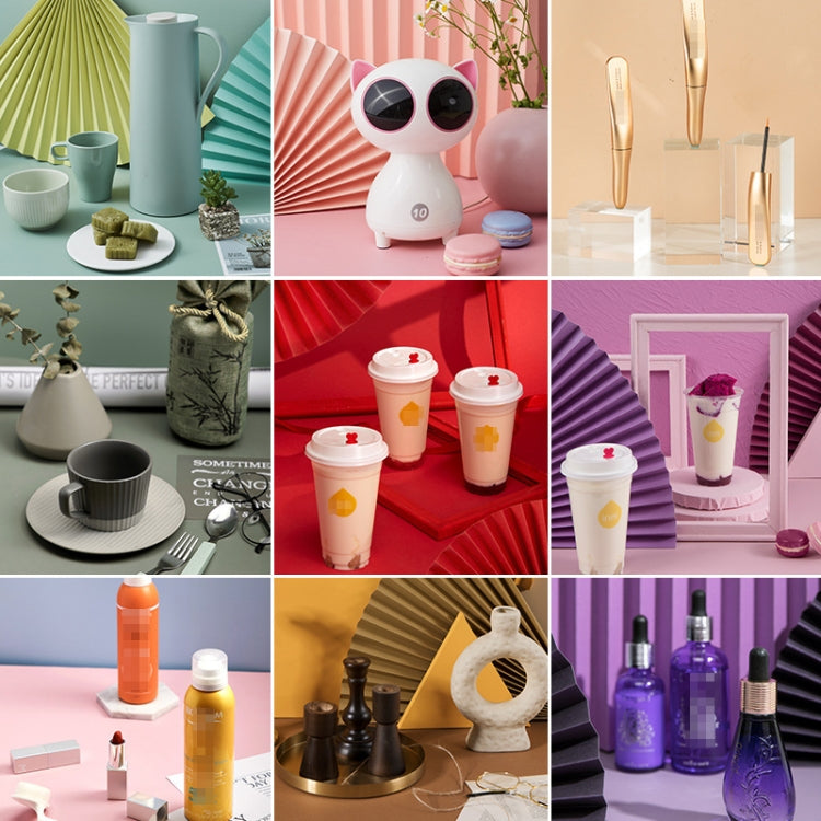 2pcs 60cm Double-Sided Background Board + 7pcs Backdrop Paper Photography Props Set, Spec: Set 7 - Solid Color by PMC TechLife | Online Shopping South Africa | PMC TechLife | Buy Now Pay Later Mobicred