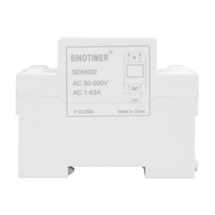 SINOTIMER SDM002 Household DIN Rail Single-Phase AC Dual Display Voltage And Current Meter(100A External Intestinal Sensor) - Current & Voltage Tester by SINOTIMER | Online Shopping South Africa | PMC TechLife | Buy Now Pay Later Mobicred