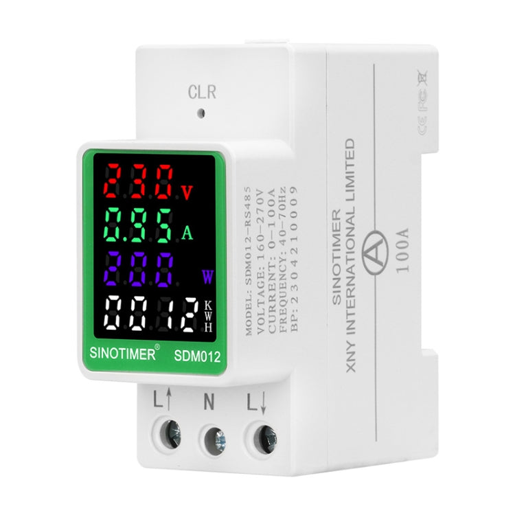 SINOTIMER DIN Rail AC Digital Display Current Voltage Power Electricity Multi-Function Tester, Model: SDM012-RS485 - Current & Voltage Tester by SINOTIMER | Online Shopping South Africa | PMC TechLife | Buy Now Pay Later Mobicred