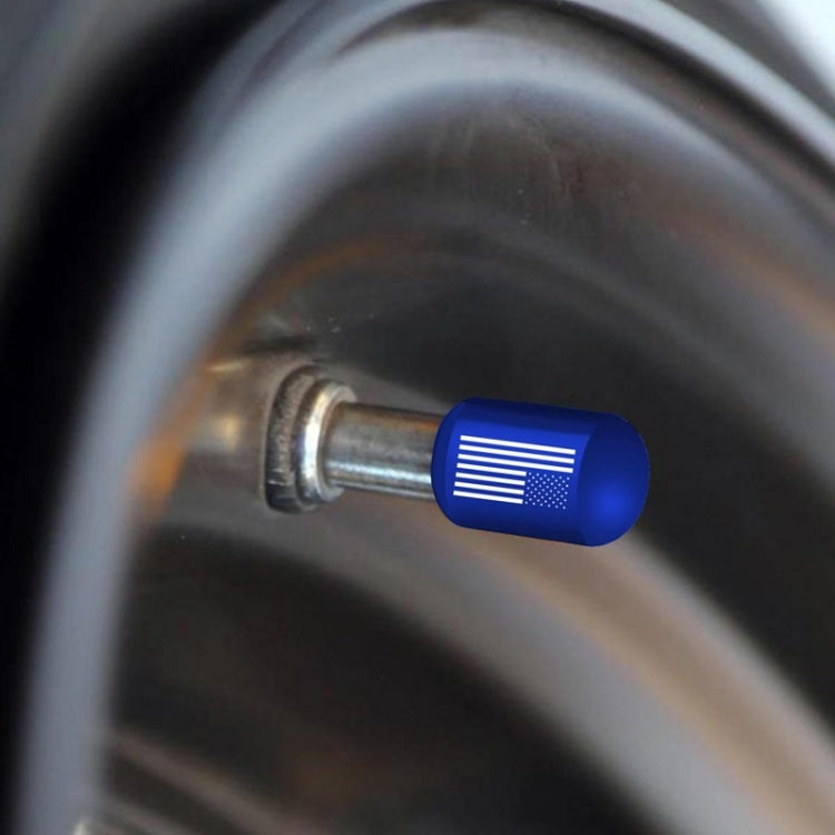4pcs /Set Car Tire Capsule Aluminum Alloy Screw Dustproof Valves(Blue) - Tire Valve Caps by PMC TechLife | Online Shopping South Africa | PMC TechLife | Buy Now Pay Later Mobicred