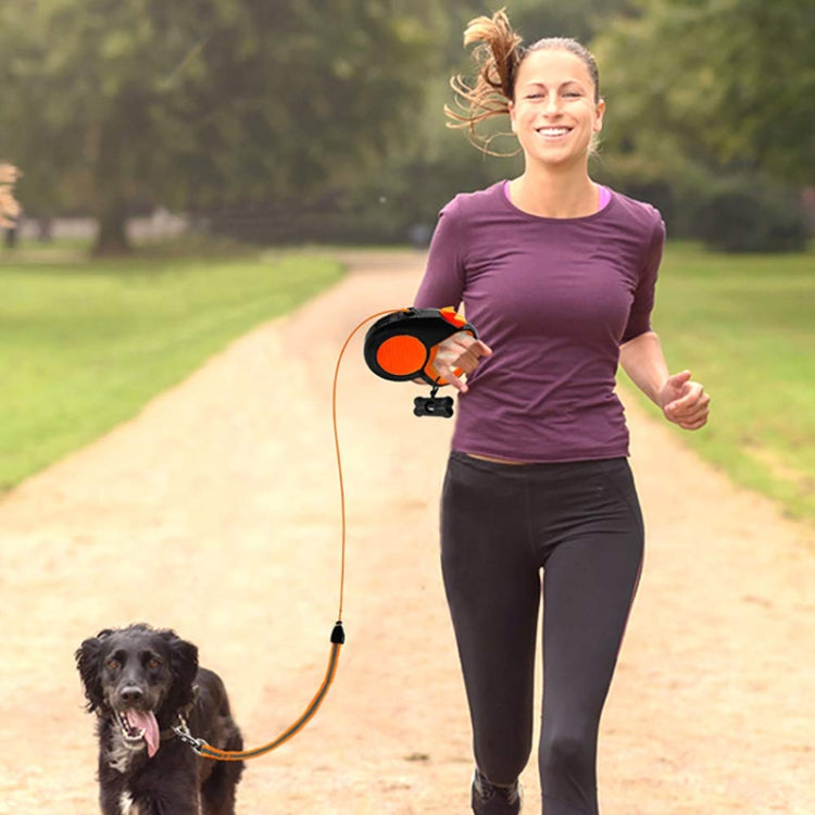 8m Pet Automatic Retractable Towing Leash Night Reflective Dog Walking Tractor(Orange) - Leashes & Chest Strap by PMC TechLife | Online Shopping South Africa | PMC TechLife | Buy Now Pay Later Mobicred