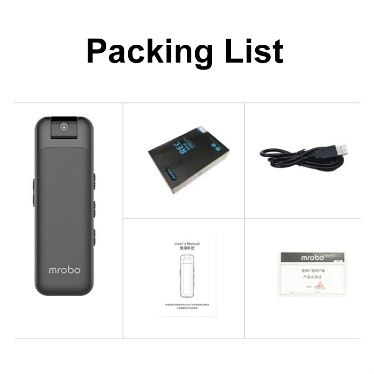 Mrobo D3 1080P Rotating Camera HD Infrared Night Recording Pen, Size: No Memory(Black) - Recording Pen by Mrobo | Online Shopping South Africa | PMC TechLife | Buy Now Pay Later Mobicred