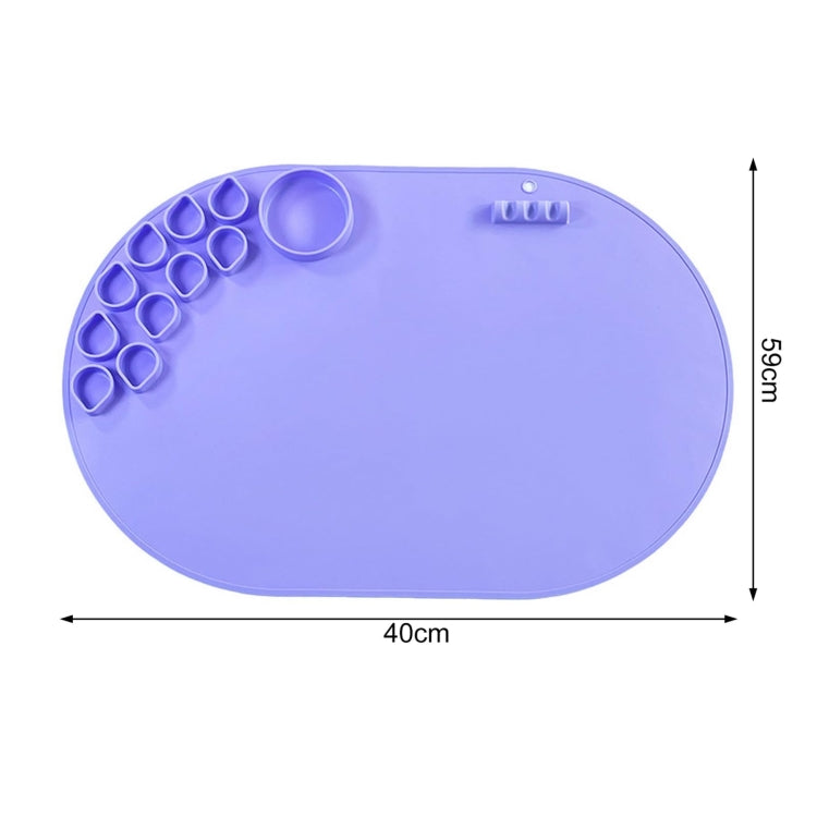 59 x 40cm Oval Silicone Painting Pad Art Mat for Drawing Clay(Pink) - free shipping - PMc TechLife - Order now!