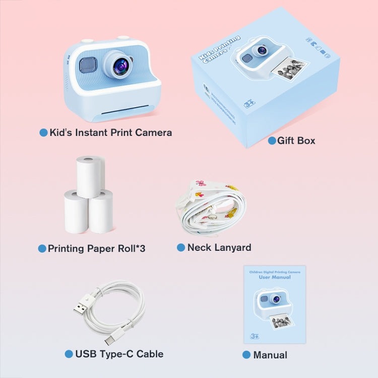 M8 2.4-Inch 1080P HD 2400W Pixel Dual-Camera Children Thermal Printing Camera, Color: Pink - Children Cameras by PMC TechLife | Online Shopping South Africa | PMC TechLife | Buy Now Pay Later Mobicred