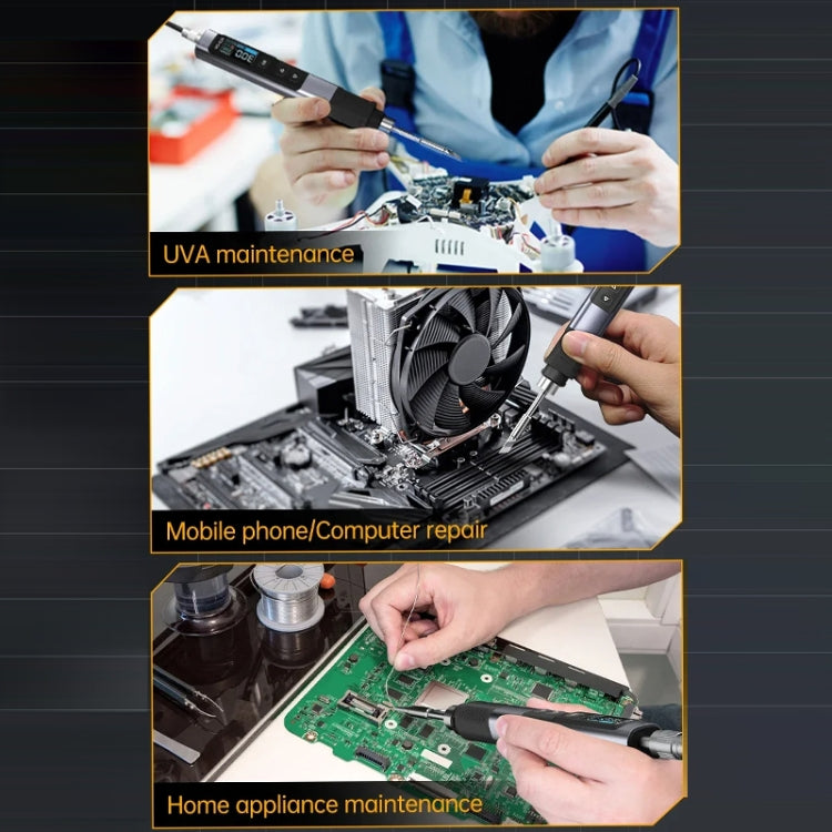 FNIRSI Portable Constant Temperature Soldering Iron Set, Model: HS-02A Standard 6 Head - free shipping - PMc TechLife - Order now!