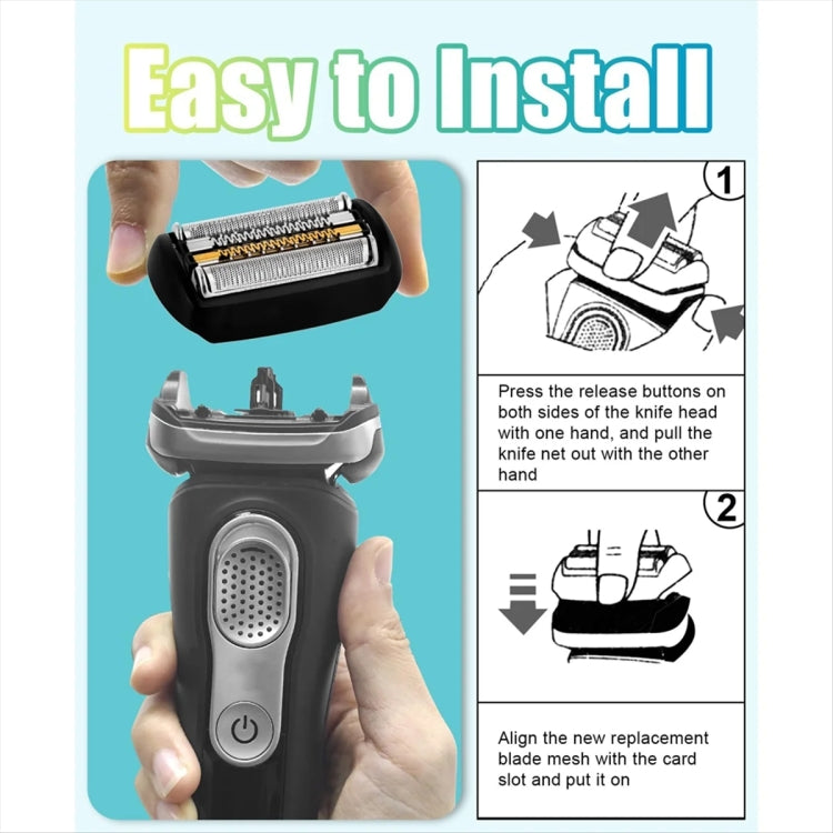 For Braun Series 9 Electric Shaver Replacement Blade Gold Foil Style 92S With Text - Shavers Parts by PMC TechLife | Online Shopping South Africa | PMC TechLife | Buy Now Pay Later Mobicred