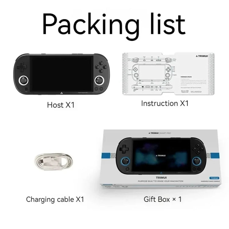 Trimui Smart Pro 4.96 Inch IPS Screen Handheld Game Console Open Source Linux System 64G(White) - free shipping - PMC Jewellery - Order now!