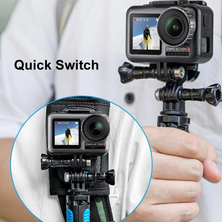 TELESIN GP-MTB-T02-BK Sports Camera Double Head J-Buckle Backpack Quick Release Conversion Accessory - by TELESIN | Online Shopping South Africa | PMC TechLife | Buy Now Pay Later Mobicred