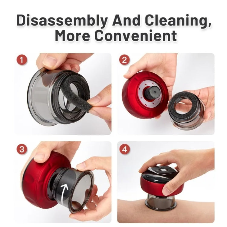 12-speed Remote Control Cupping Therapy Massager Set with 3 Cups(White) - free shipping - PMC TechLife - Order now!