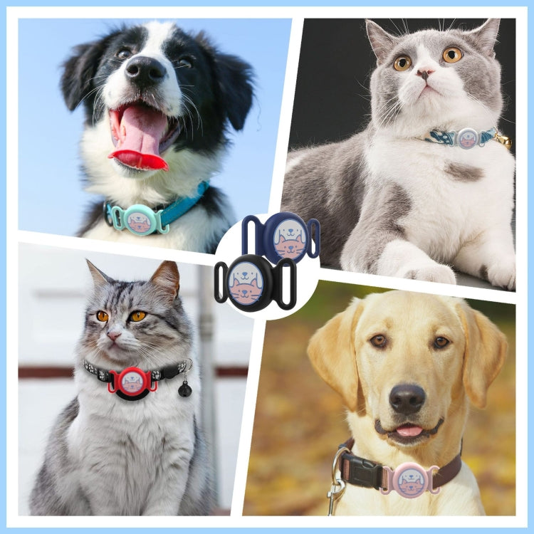 For AirTag Pet Collar Locator Silicone Life Waterproof Protective Case(Deep Blue) - Pet Series by PMC TechLife | Online Shopping South Africa | PMC TechLife | Buy Now Pay Later Mobicred
