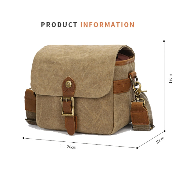Retro Camera Canvas Bag Shoulder Messenger Bag Travel Portable Case(Dark Gray) - Strap Satchel by PMC TechLife | Online Shopping South Africa | PMC TechLife | Buy Now Pay Later Mobicred
