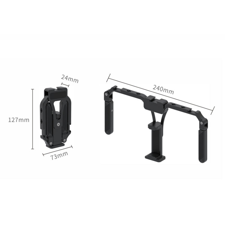 Universal Mobile Phone Gimbal Handle Stabilizer Aluminum Alloy Folding Rabbit Cage - Stand by PMC TechLife | Online Shopping South Africa | PMC TechLife | Buy Now Pay Later Mobicred