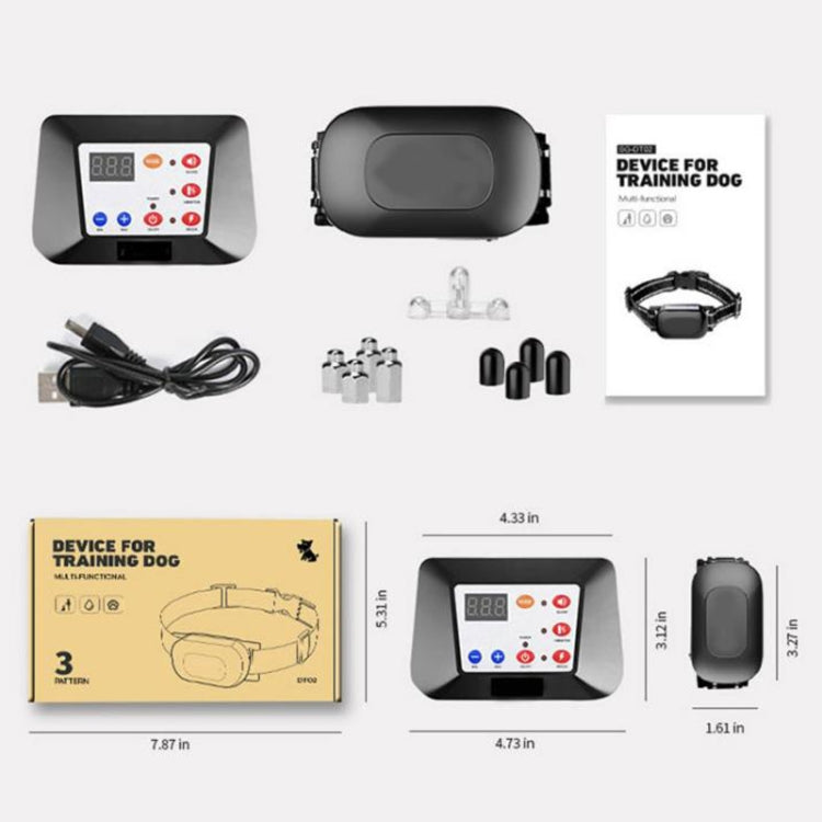 1 Drag 2 Pet Electronic Fence Wireless Dog Trainer Smart Electric Shock Dog Collar(Black) - Training Aids by PMC TechLife | Online Shopping South Africa | PMC TechLife | Buy Now Pay Later Mobicred