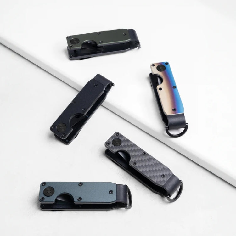 Compact Key Organizer Metal Key Chain Can Hold 2-6 Keys Blue Forged Carbon - free shipping - PMC TechLife - Order now!