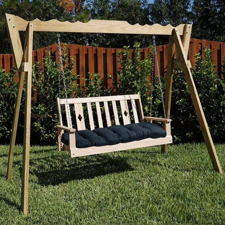 100x50x8cm Outdoor Bench Waterproof Sunscreen Thickened Soft Cushion(Black) - Cushions & Pillows by PMc TechLife | Online Shopping South Africa | PMc TechLife | Buy Now Pay Later Mobicred