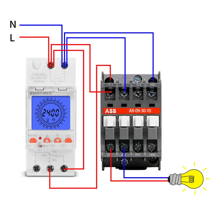 SINOTIMER TM929BKL 85-265V 30A 24hrs Digital Analogue Din Module Time Switch With Backlight - free shipping - PMC TechLife - Order now!