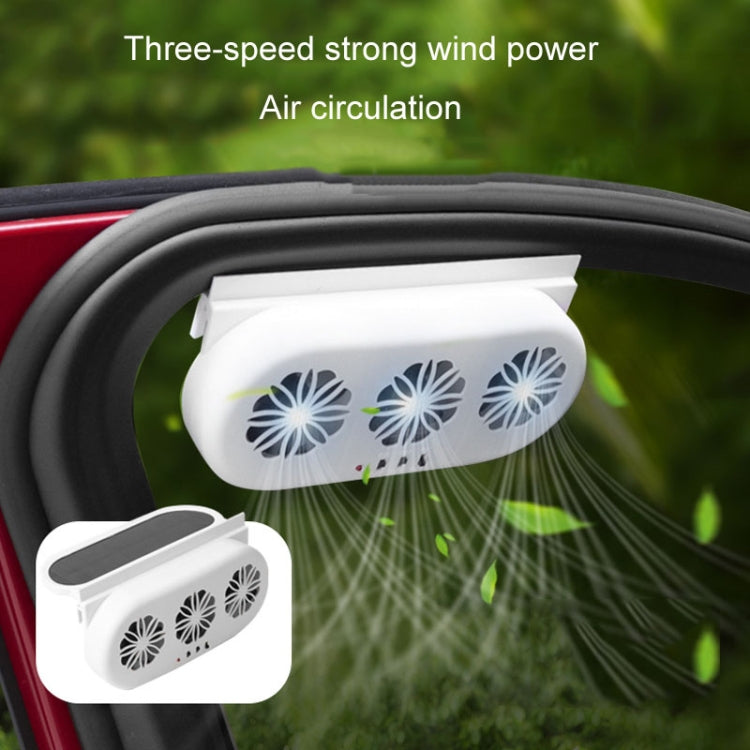 USB Plug-In Car Window Exhaust Fan Car Air Circulation Cooling Ventilation Fan, Color: Solar White - Heating & Fans by PMC TechLife | Online Shopping South Africa | PMC TechLife | Buy Now Pay Later Mobicred