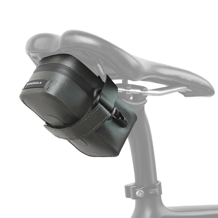 Rhinowalk RK5200 0.39L Bicycle Lightweight Waterproof Tail Bag Outdoor Cycling TPU Saddle Bag(Black) - Bicycle Bags by Rhinowalk | Online Shopping South Africa | PMC TechLife | Buy Now Pay Later Mobicred