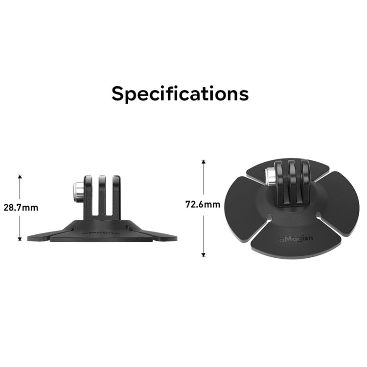 aMagisn Flexible Adhesive Mount for DJI / GoPro / Insta360 and Other Action Cameras - Helmet Mount by aMagisn | Online Shopping South Africa | PMC TechLife | Buy Now Pay Later Mobicred