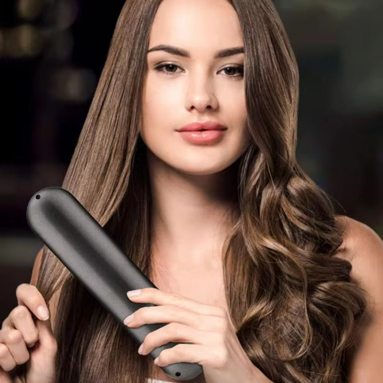 Wireless Hair Straightening Comb USB Charging Curling Iron(Black) - free shipping - PMC TechLife - Order now!