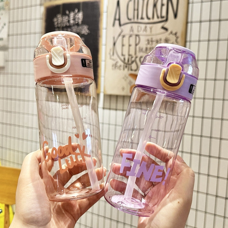 Student Portable Bouncing Straw Large Capacity Drop Resistant Plastic Cups, Style: 550ml Green - Kettles by PMC TechLife | Online Shopping South Africa | PMC TechLife | Buy Now Pay Later Mobicred