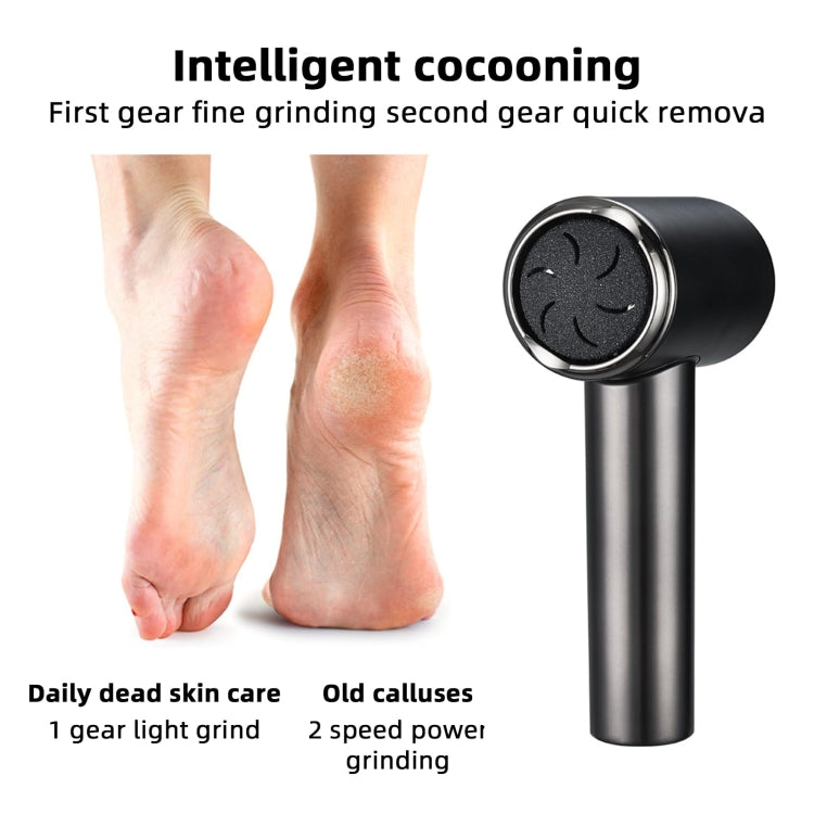 Electric Callus Remover with Vacuum Absorption 2 Speeds Adjustable Waterproof Foot Care Tool(Silver) - Grinding Tools & Accessories by PMC Jewellery | Online Shopping South Africa | PMC Jewellery | Buy Now Pay Later Mobicred