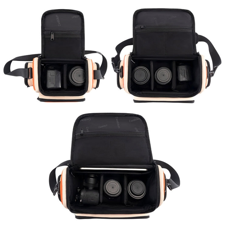 Cwatcun D121 Shoulder Crossbody Camera Bag Colorful Large Capacity Waterproof Digital Photography Bag, Color: Medium Orange Red - free shipping - PMC TechLife - Order now!