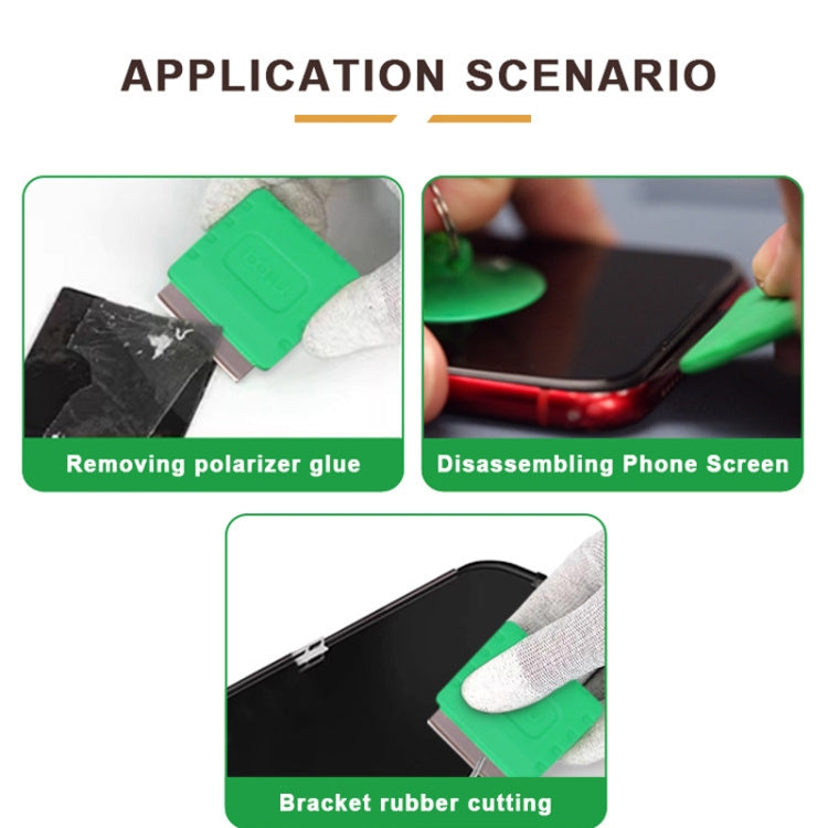 3pcs /Pack BAKU BA-219 Stainless Steel Prying Blade For Phone Screen & Residual Glue Remove - free shipping - PMC Jewellery - Order now!