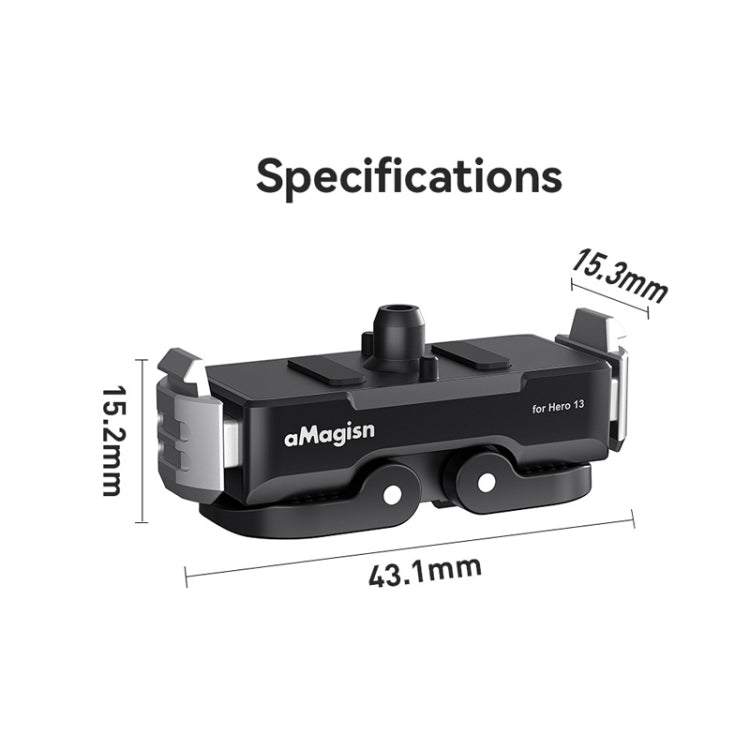 For GoPro HERO13 Black aMagisn Metal Magnetic Quick Release Base Dual Interface Adapter - free shipping - PMC TechLife - Order now!