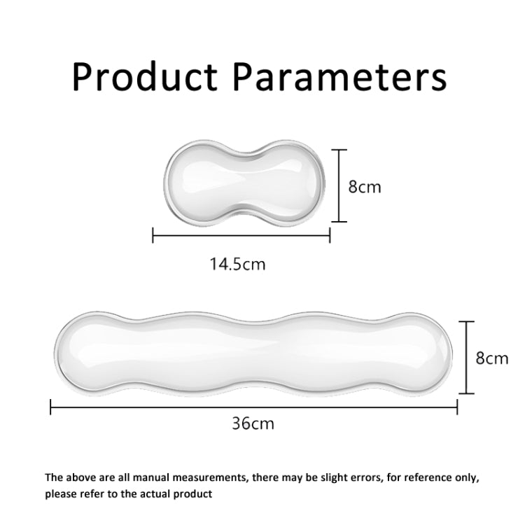 Cool Silicone Keyboard Wrist Rest Mouse Pad Relieve Wrist Fatigue, Spec: Large Transparent - Mouse Pads by PMC TechLife | Online Shopping South Africa | PMC TechLife | Buy Now Pay Later Mobicred