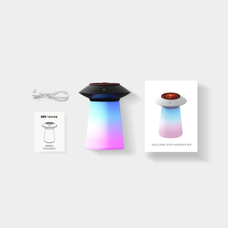 HX126 Sound Pickup RGB Light Volcano Humidifier Simulated Flame Aromatherapy Machine, Color: Black - Air Purifiers & Accessories by PMc TechLife | Online Shopping South Africa | PMc TechLife | Buy Now Pay Later Mobicred