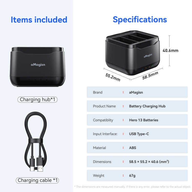 For GoPro HERO13 Black AMagisn Battery Charger Charging Seat - free shipping - PMC TechLife - Order now!