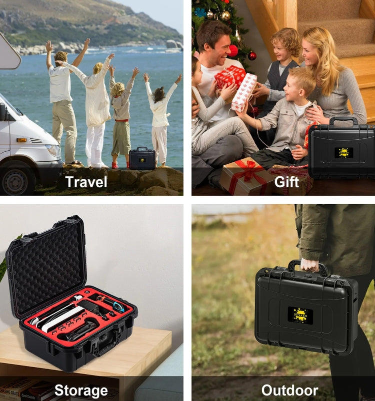 DEVASO For Switch / OLED IP67 Waterproof Storage Case Hardshell Bag, Color: Orange Blue - free shipping - PMC Jewellery - Order now!