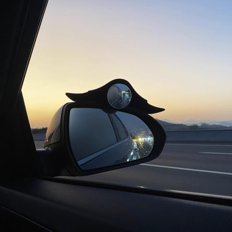 1pair Car Rearview Mirror Rain Eyebrow Blind Spot Reversing Round Mirror(Black) - Convex Mirror & Accessories by PMC TechLife | Online Shopping South Africa | PMC TechLife | Buy Now Pay Later Mobicred