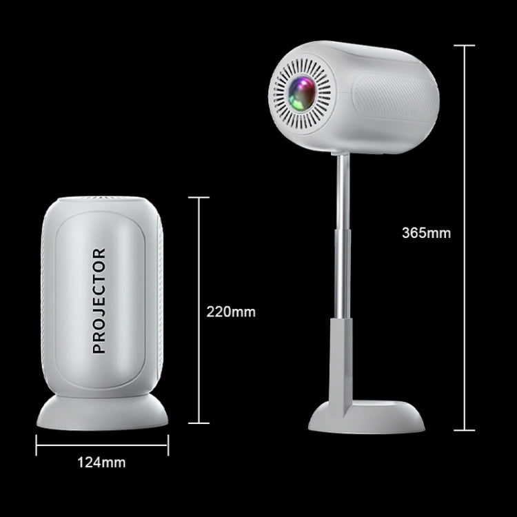 TS-6 Android 11 WiFi6 4K Mini Projector Hidden Lift Gimbal Projector UK Plug(White) - free shipping - PMC Jewellery - Order now!