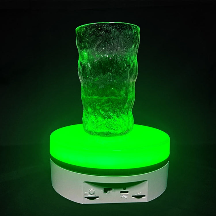 Intelligent Colourful Light Electric Speed Contro Round 360 Degree Rotating Plate Display Table, Color: White Charging - by PMC TechLife | Online Shopping South Africa | PMC TechLife | Buy Now Pay Later Mobicred