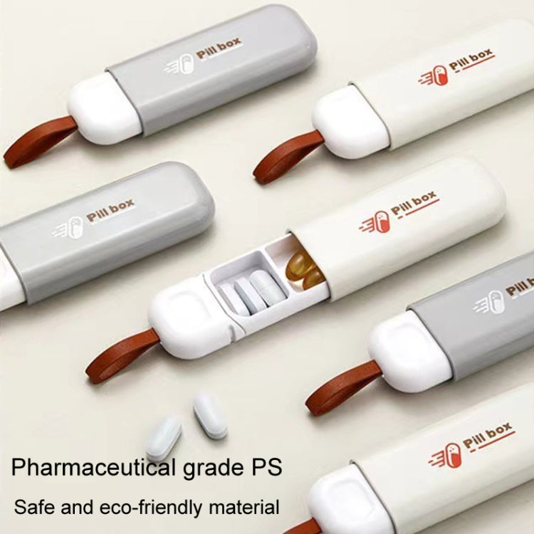 Portable Mini 3 Grids Pill Box Travel Sealed Moisture-proof Medicine Dispenser Pill Storage Box(Grey) - free shipping - PMC TechLife - Order now!