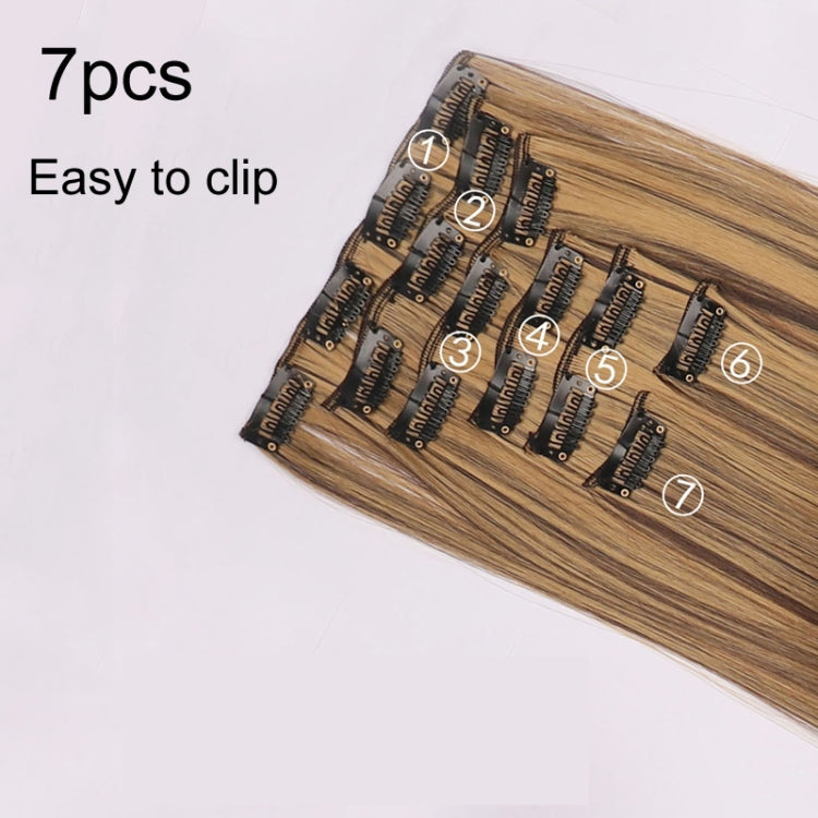 7pcs / Set Clips Long Straight Hair Extension Pieces 16 Clips Chemical Fiber Wigs, Model: 1B# - free shipping - PMC TechLife - Order now!