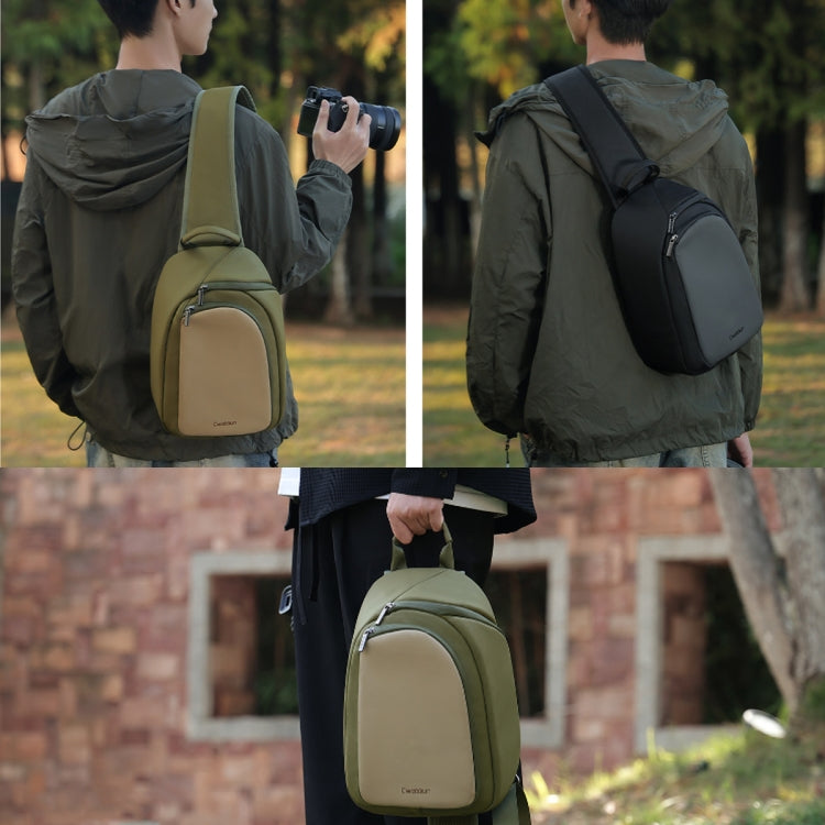 Cwatcun D148 Medium Casual Camera Bag Shoulder Crossbody Daily Photography Bag, Color: Army Green - free shipping - PMC TechLife - Order now!