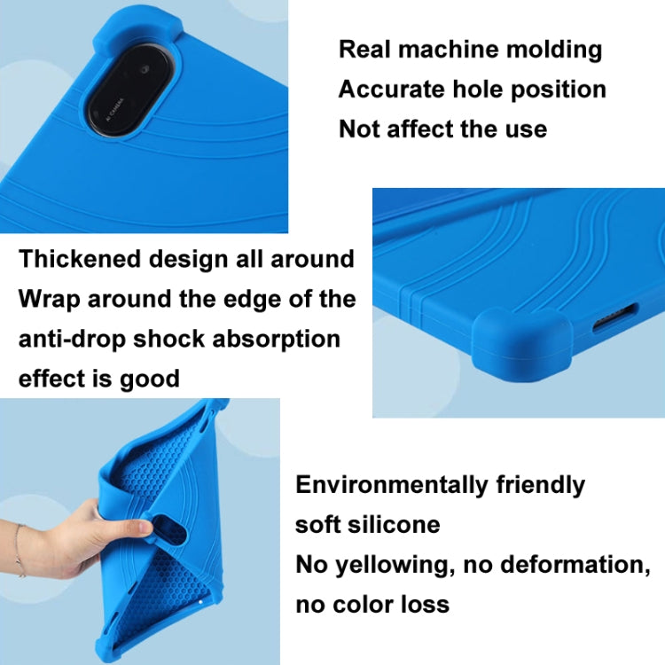 For Honor Pad X9 Shockproof Silicone Tablet Protective Case With Holder(Blue) - Honor by PMC TechLife | Online Shopping South Africa | PMC TechLife | Buy Now Pay Later Mobicred