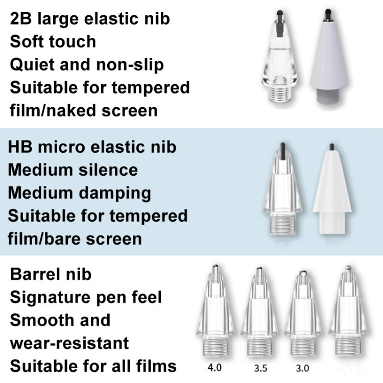 For Huawei M-Pencil 2 / 3 Mute Damping Anti-slip Replacement Nibs, Style: 3.0 Short Pin White - Pencil Accessories by PMc TechLife | Online Shopping South Africa | PMc TechLife | Buy Now Pay Later Mobicred