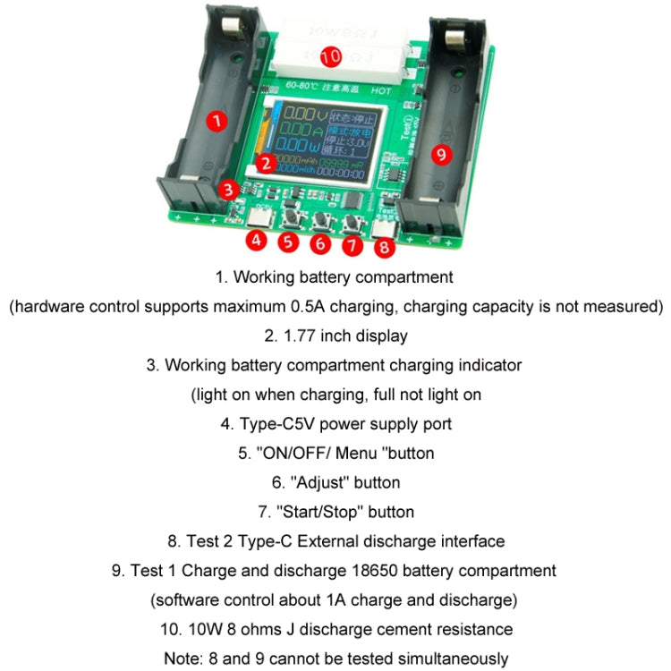 18650 Lithium Battery Capacity Automatic Charge Discharge Internal Resistance Tester(XHD0034) - Power Module by PMC TechLife | Online Shopping South Africa | PMC TechLife | Buy Now Pay Later Mobicred