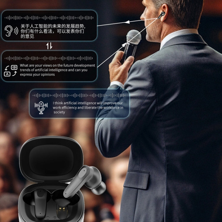 A98 AI Intelligent Translation Wireless Physical Noise Cancellation Bluetooth Earphones(White Blue) - by PMC TechLife | Online Shopping South Africa | PMC TechLife | Buy Now Pay Later Mobicred