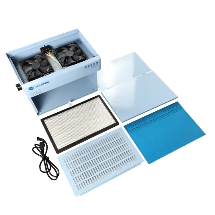 SUNSHINE SS-917C Mobile Phone Screen Repair Dust-free Workbench Green White Light Dual Lamps Dust Display Lamp Operator Bench US Plug - free shipping - PMC TechLife - Order now!