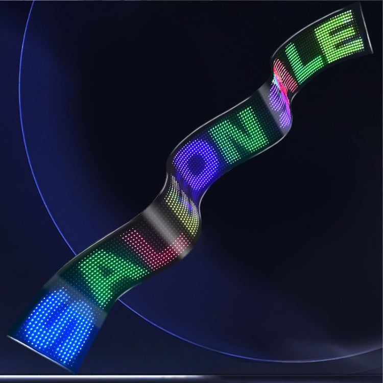 LED Flexible Screen Advertising Large Screen Supports APP Bluetooth Control 52.4 x 7.6 Inch US Plug - Car Monitor by PMC TechLife | Online Shopping South Africa | PMC TechLife | Buy Now Pay Later Mobicred