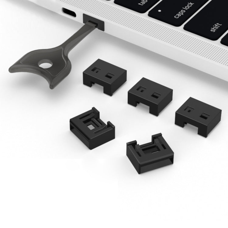 USB Removable Sealing Plug Ddustproof Hidden Anti-Theft Safety Lock(10 Plug+1 Key) - Anti-Dust Plugs by PMC TechLife | Online Shopping South Africa | PMC TechLife | Buy Now Pay Later Mobicred