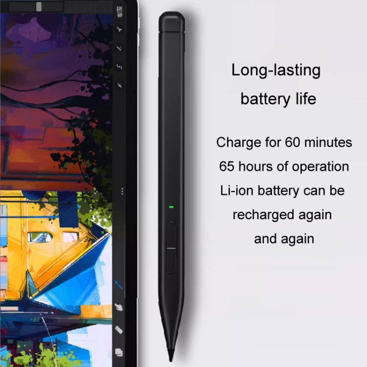For Microsoft Surface Pro 8 / 9 / Go Laptop Stylus 4096 Pressure Sensitive Stylus Pen(Black) - Stylus Pen by PMC TechLife | Online Shopping South Africa | PMC TechLife | Buy Now Pay Later Mobicred