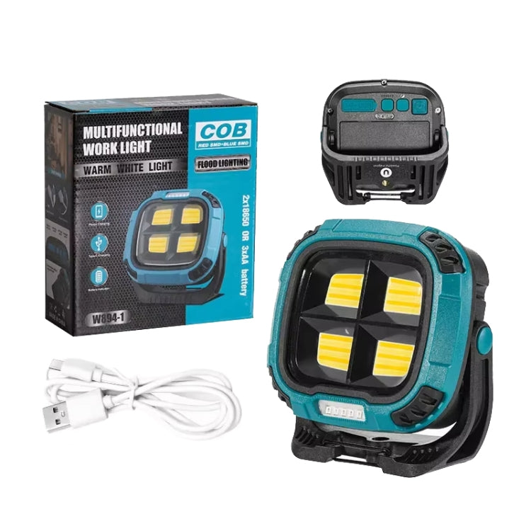 E-SMARTER W894-1 COB Magnetic Projector Work Light Emergency Portable Bright Flashlight(Blue) - free shipping - PMc TechLife - Order now!