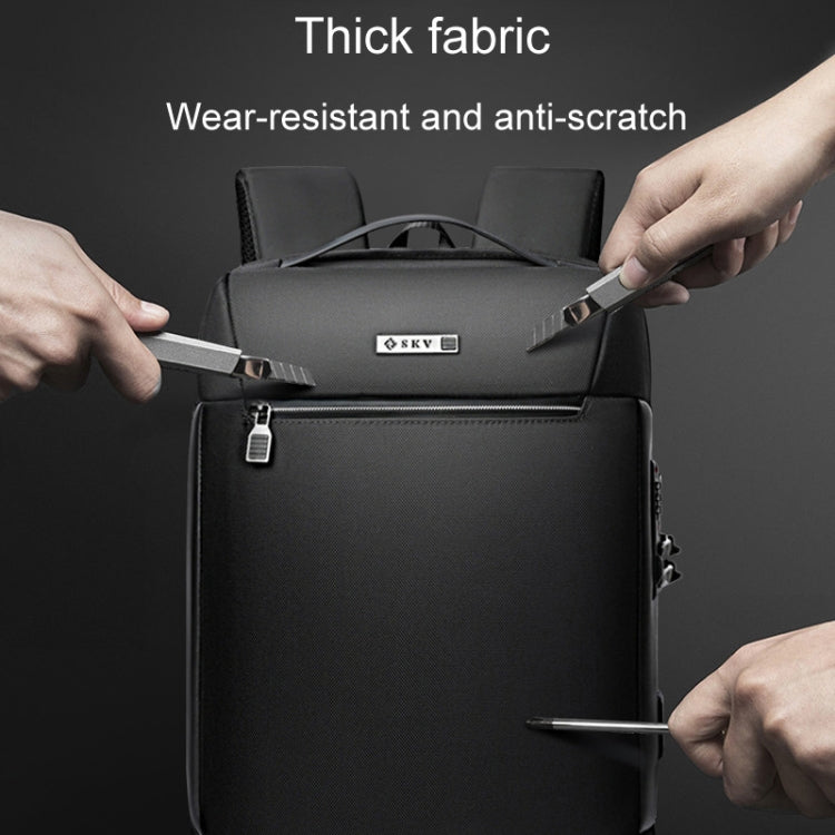 SKV B20453 Men Business Casual Multifunctional Double Shoulder Bag Large Capacity Laptop Backpack(Black) - free shipping - PMC TechLife - Order now!